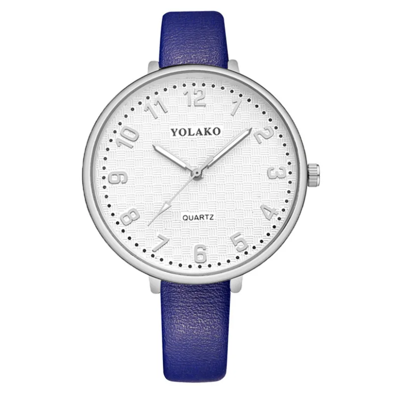 

Fashion Round Quartz Big Dial Casual Wrist Watches Leather Strap Fashionable Clock Waterproof Wristwatch for Women