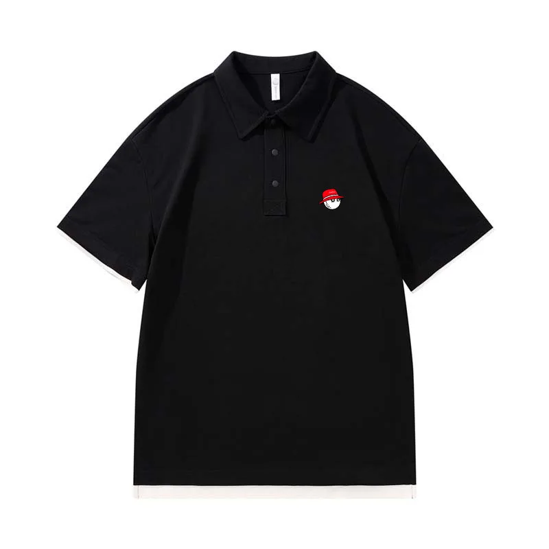 Embroidery Golf Shirts for Men's Golf Wear Malbon Golf Polo T Shirt Golf Clothing Summer Men Short Sleeve Casual Business Tops