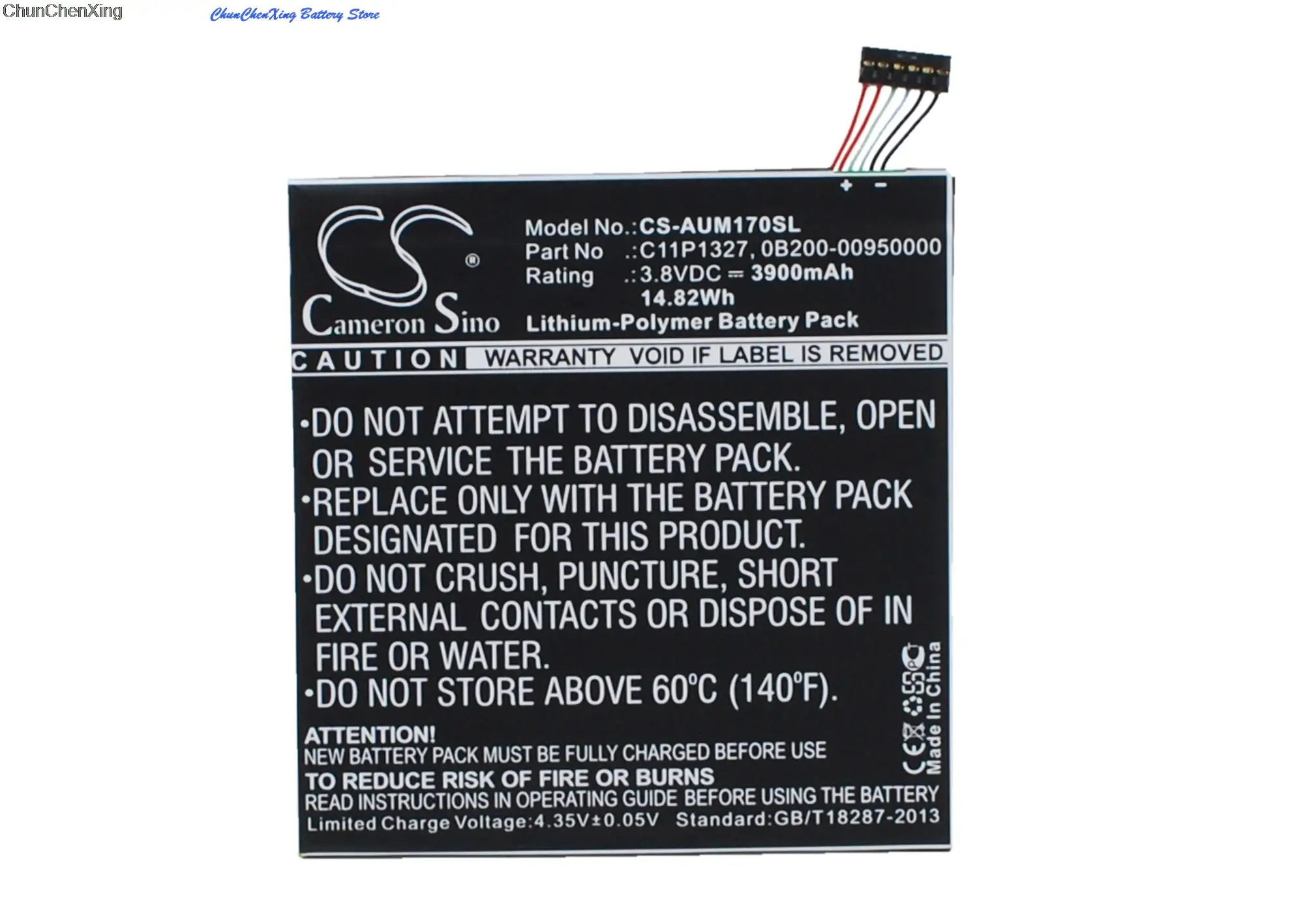 

Cameron Sino 3900mAh Battery C11P1327 for Asus FE170CG, Fonepad 7" Dual Sim phablet, K012, ME170C, ME170CK, MeMO Pad ME170C