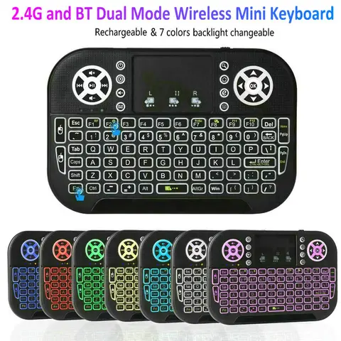 Мини-клавиатура i8 A8 с Bluetooth и 2,4 ГГц, Двухрежимная беспроводная клавиатура, совместимая с телефоном, планшетным ПК, компьютерной клавиатурой