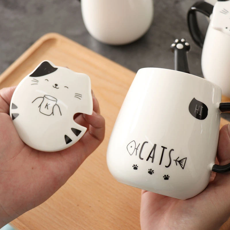 

Ceramic Cup Household Breakfast Cup Personality Mug Ceramic with Valentine's Day Gift Office Mugs Coffee Cups