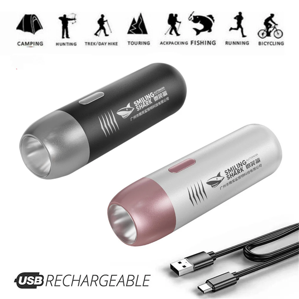 

Rechargeable Mini LED Flashlight Pocket Flashlight Bright Light Torch Lamp Night Fishing Camping Lantern Outdoor Tool Accessory