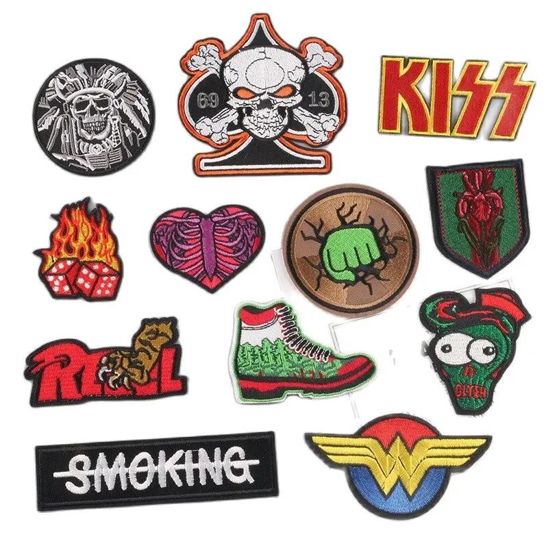 

Embroidery Cloth Sticker/letter Patch/badge/Punk/patches/iron on Patches for Clothes/iron on Patches/embroidered Patches/sewing
