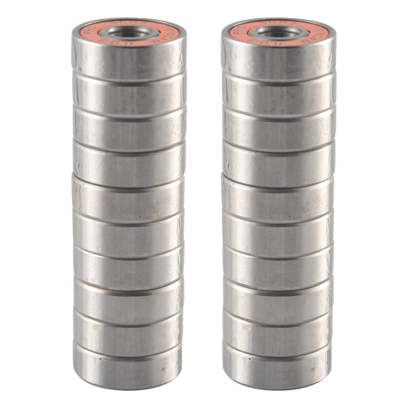 

20 шт., 608 2RS шарикоподшипники, стандартные высокоскоростные подшипники для скейтбордов, роликовых коньков, скутеров, оранжевые