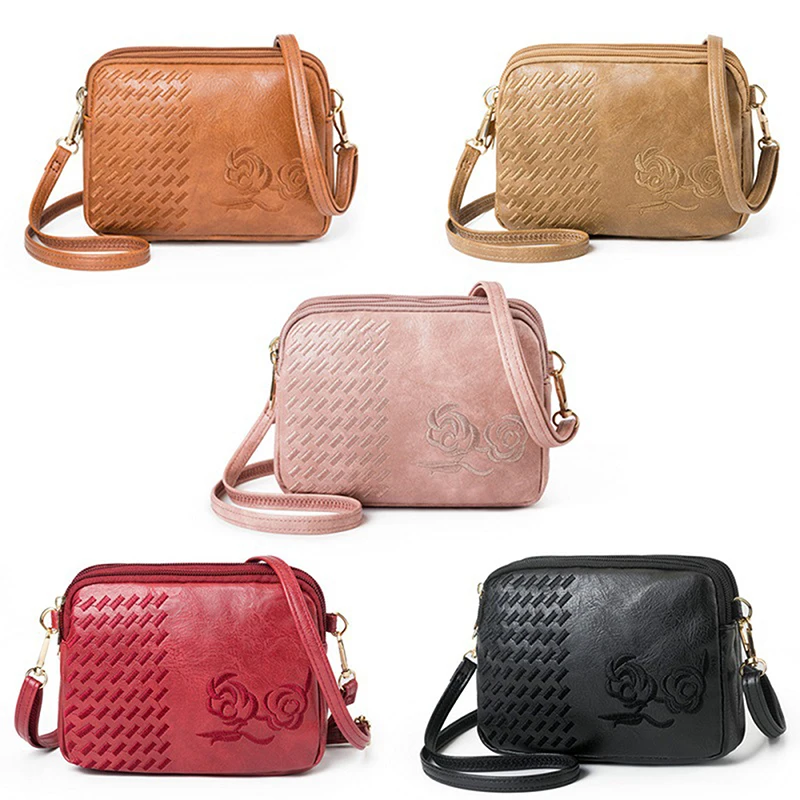 

New Three Compartments Classic Crossbody Bags For Women Fashion Small Shoulder Bag Embroidery Ladies Handbags Designer Purse