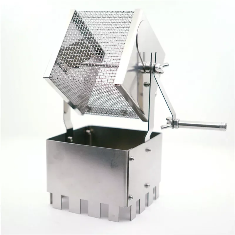 

Manual Far Infrared Heating Coffee Roaster Stainless Steel Cube Heat Evenly Coffee Baking