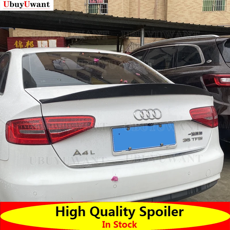 

Декорированный спойлер для Audi A4 B8.5 4 Двери Седан 2008 2009 2010 2011 2012 - 2015 из высококачественного углеродного волокна