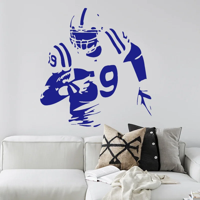 Современный домашний декор наклейка с изображением американского футбола