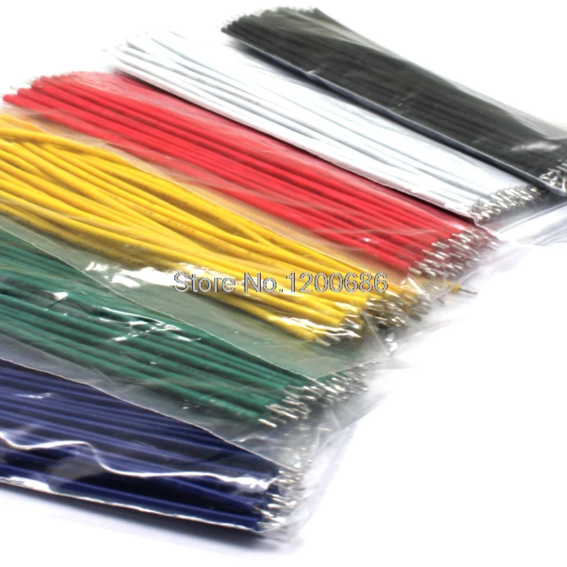 Купи 24AWG 8CM wire package 6 colors each color 50 pieces a sets total of 300 pieces за 186 рублей в магазине AliExpress