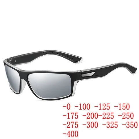 Мужские солнцезащитные очки для близорукости, поляризованные солнцезащитные очки с диоптриями для мужчин, квадратные спортивные велосипедные солнцезащитные очки с диоптриями, 2022