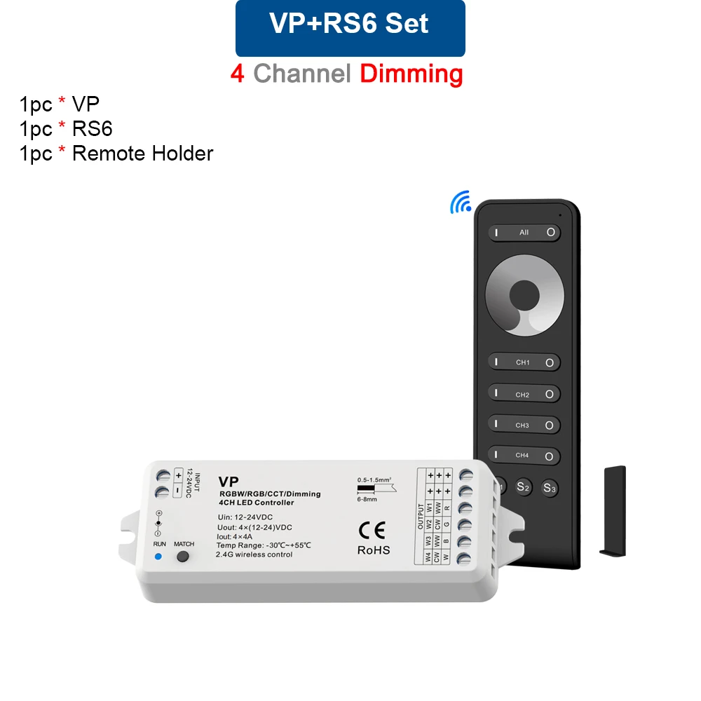 

Lisxchda 2.4G LED Controller 4-канальный диммер