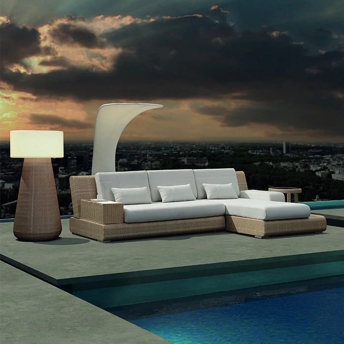 

Hilton hotel outdoor poolside adjustable aluminum plastic rattan Italy luxury beach r