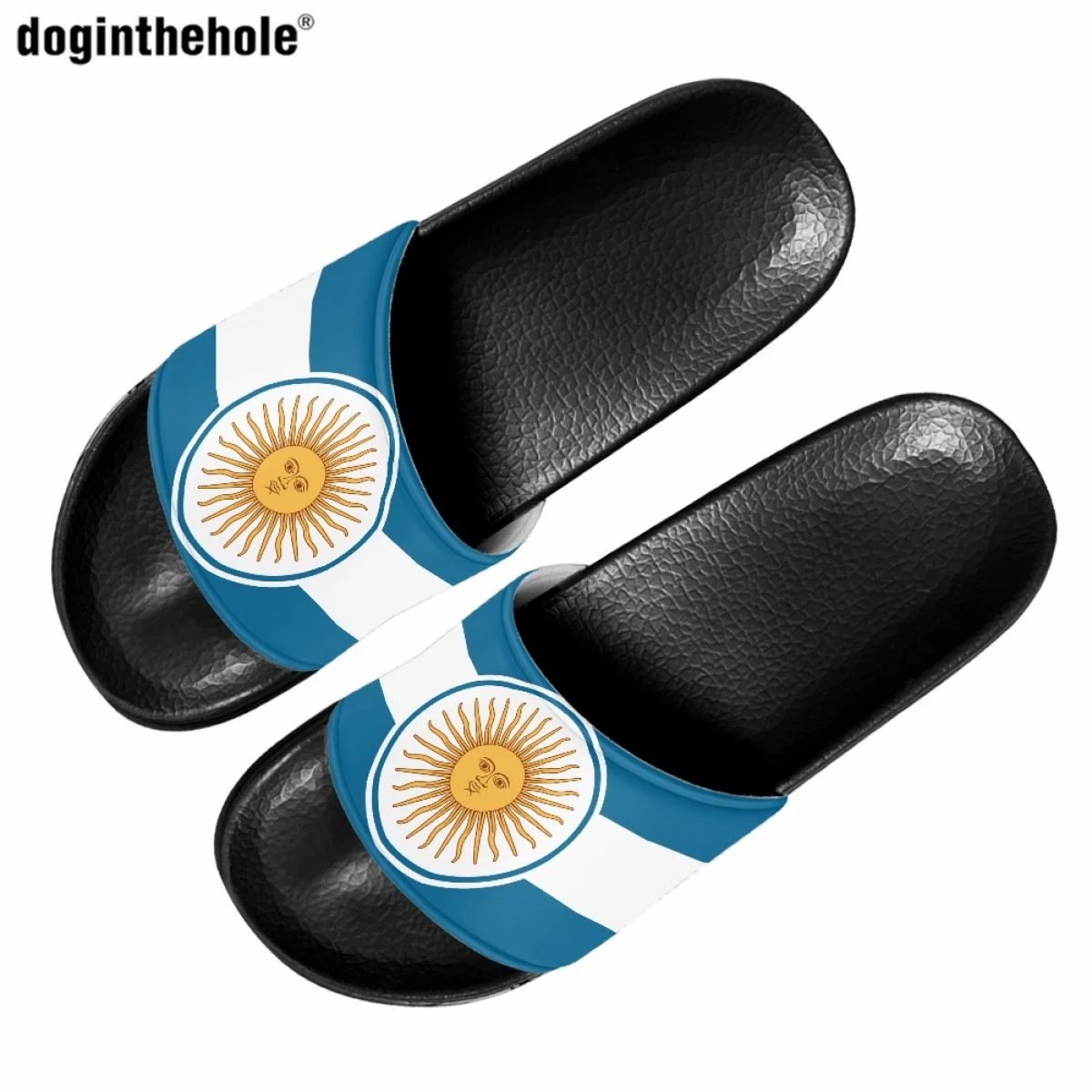 

Doginthehole Argentina Flag Print Summer Slippers for Women Men Home Non-Slip Slip On Slippers Outdoor Beach Wading Sandals