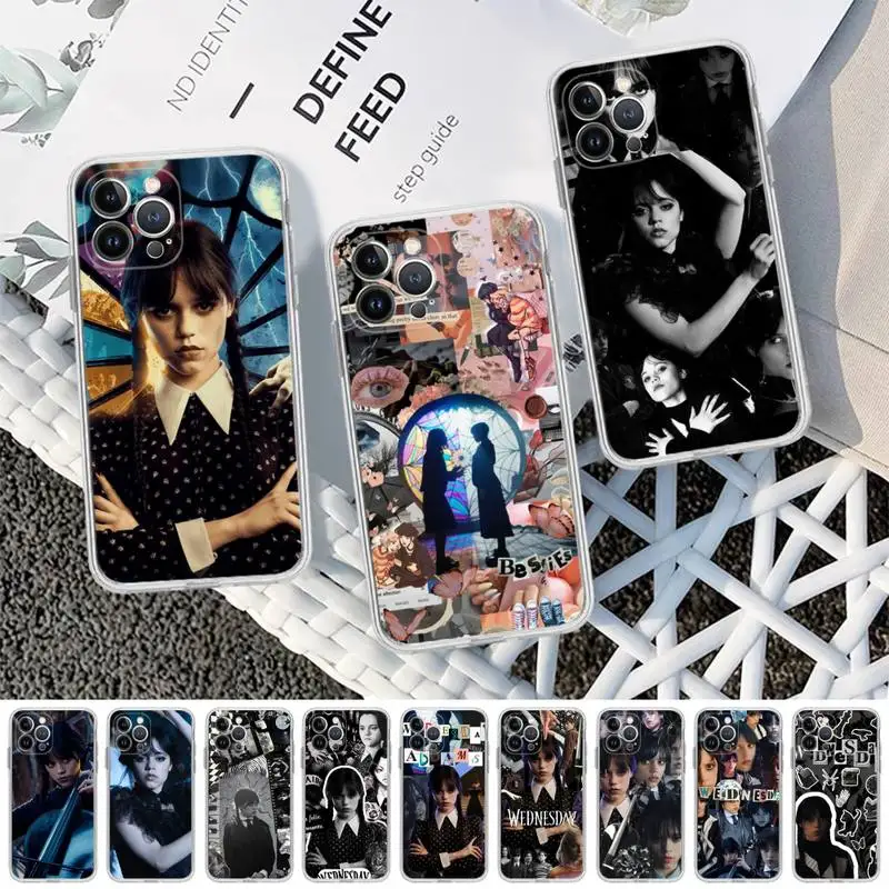 

W-WednesdayS Addams Family TV Show Phone Case For iPhone 14 11 12 13 Mini Pro XS Max Cover 6 7 8 Plus X XR SE 2020 Funda Shell