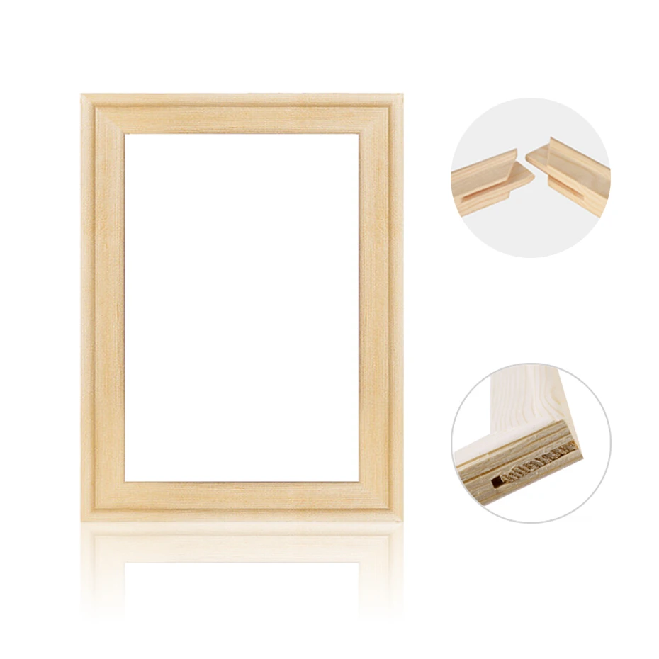 

DIY Solid Wooden Picture Frame Canvas Bars Stretcher Kit Accessory Materials Supply for Oil Painting and Paint By Numbers Wall