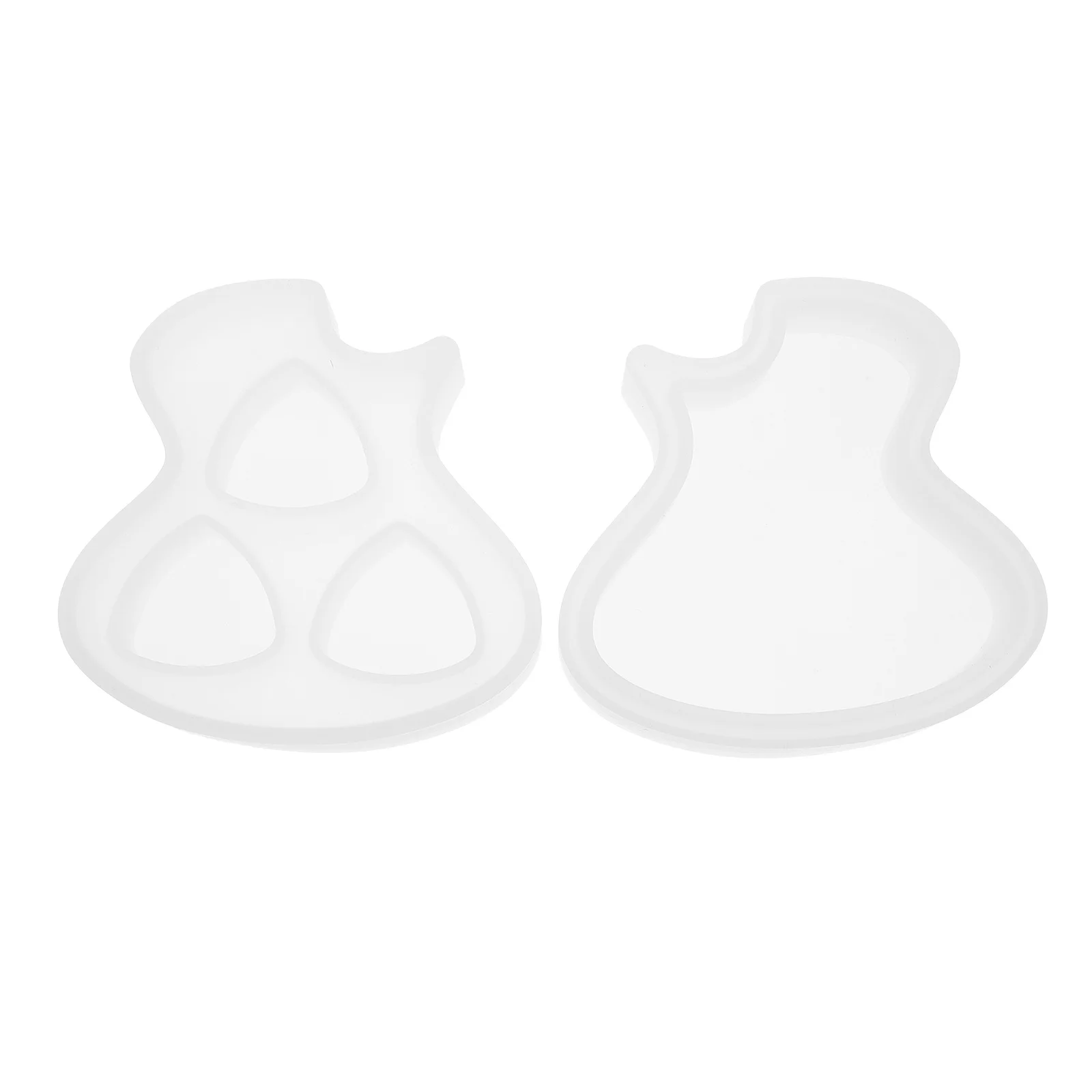 

2 Pcs Guitar Pick Mold Practical Picks Plectrums Molds Silicone Silica Gel Casting Mould