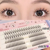 little devil v type hair five rows mixed natural false eyelashes grafted single cluster eyelashes individual lashes extension