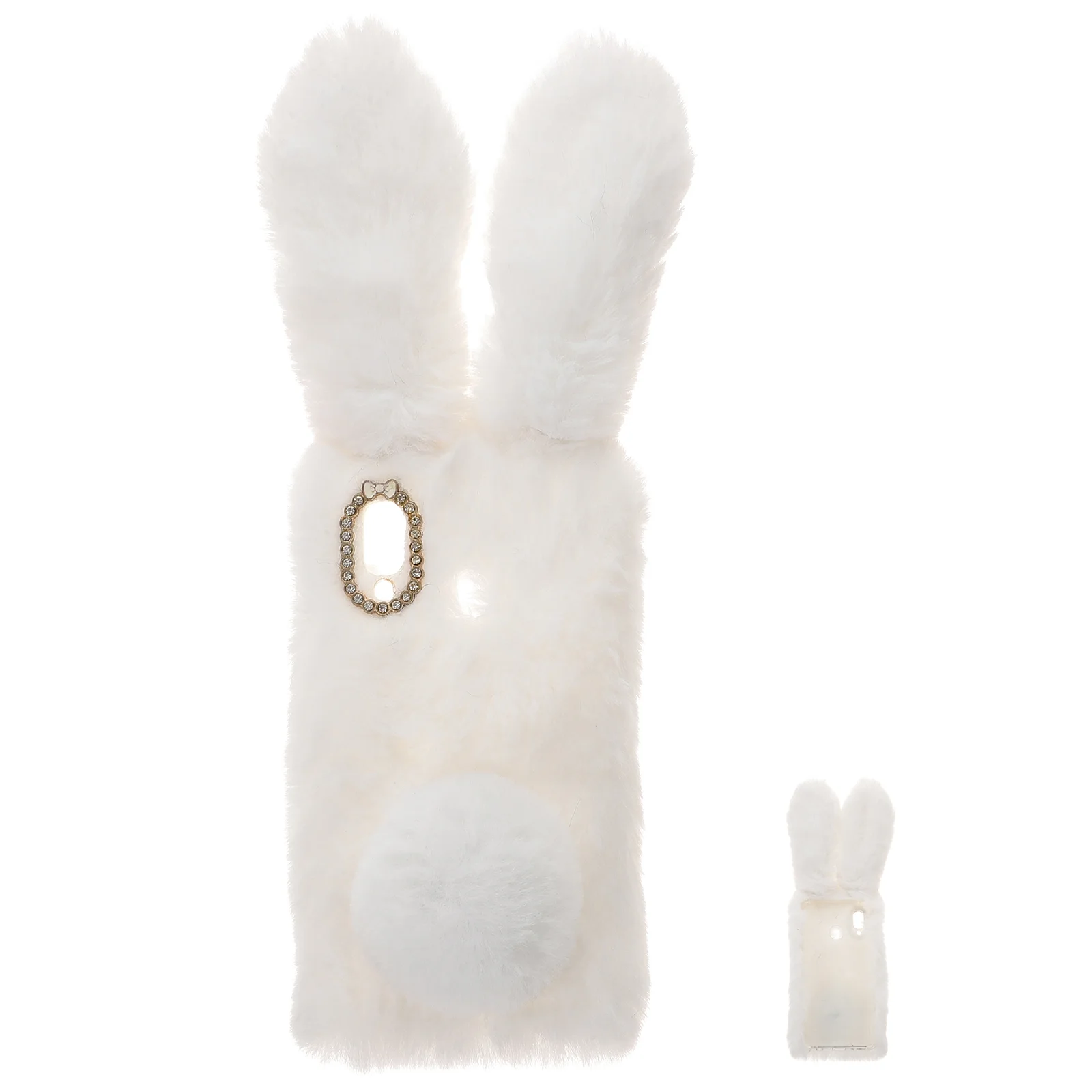 Чехол для телефона Galaxy A40 с изображением белого плюшевого кролика модный противоударный чехол со стразами Phoho сохраняет тепло