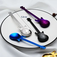 guitar coffee teaspoons stainless steel musical coffee spoons teaspoons mixing spoons sugar spoon tea accessories