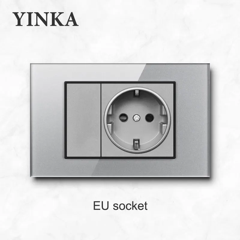 Розетка с выключателем YINKA YKLP003 220В