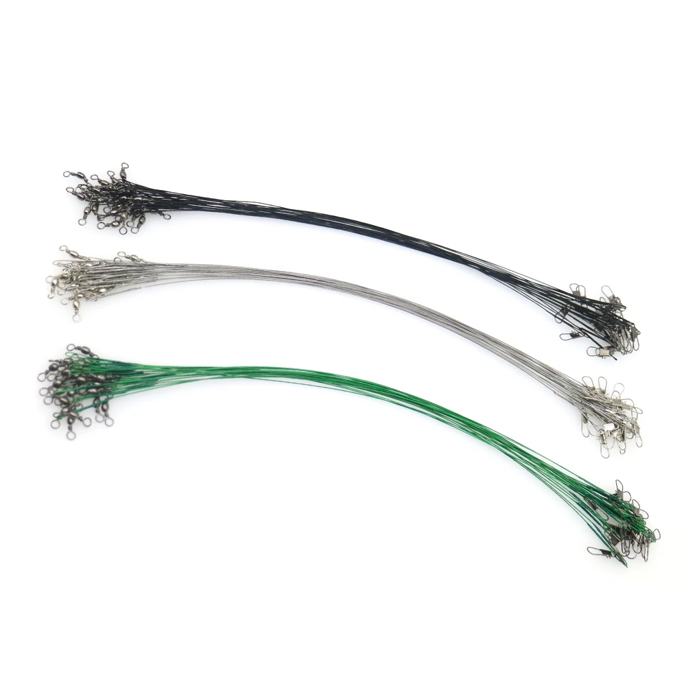 

20 шт., рыболовная леска из нержавеющей стали, 15 см/20 см/25 см/30 см