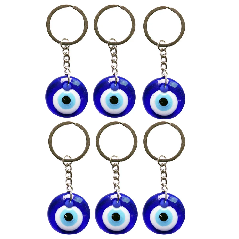 

Eye Evil Keychain Key Pendant Blue Ring Charms Purse Charm Bag Glass Car Hanging Turkish Good Handbag Luck Lucky Amulet