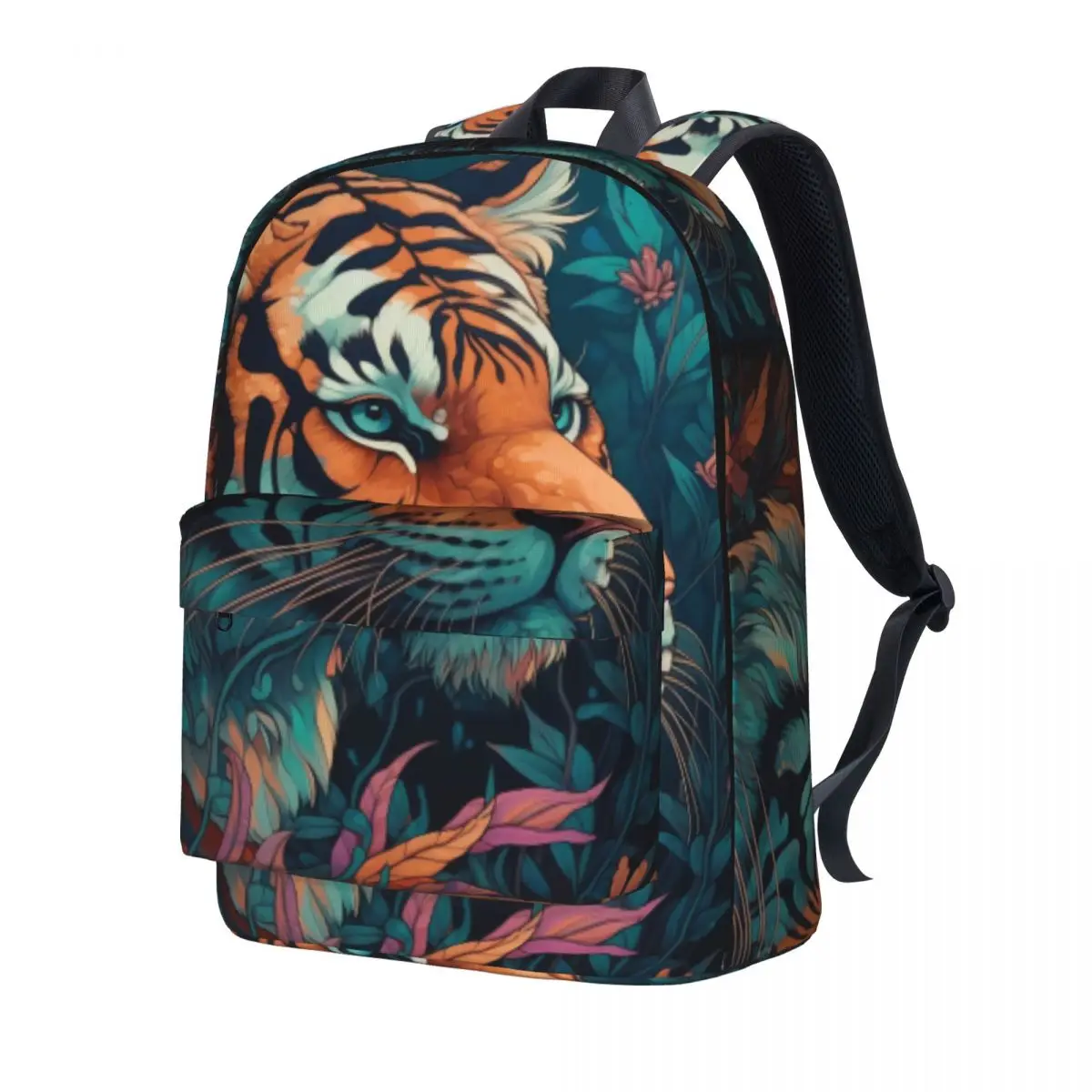 

Tiger Backpack Neon Colorful Painting Fashion Backpacks Student University Print School Bags Designer Rucksack