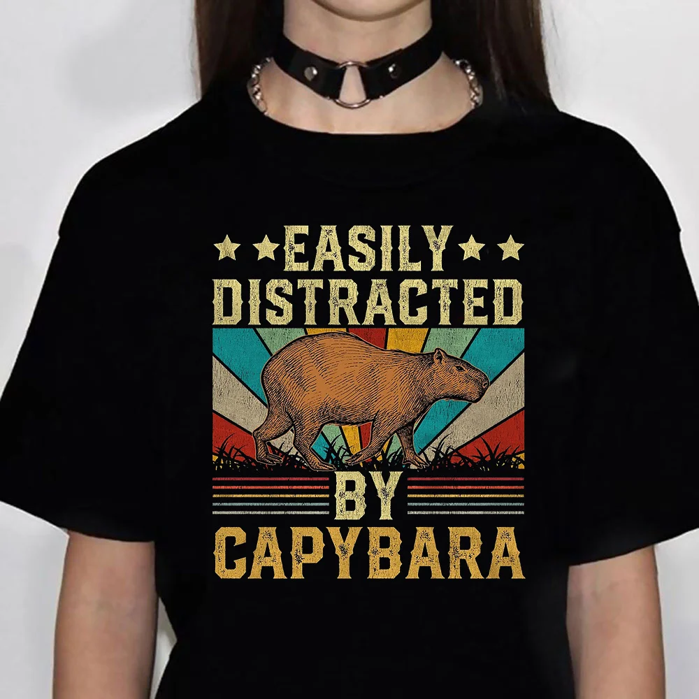 

Kapibara Capybara t-shirts women funny designer manga t-shirts girl manga harajuku clothing