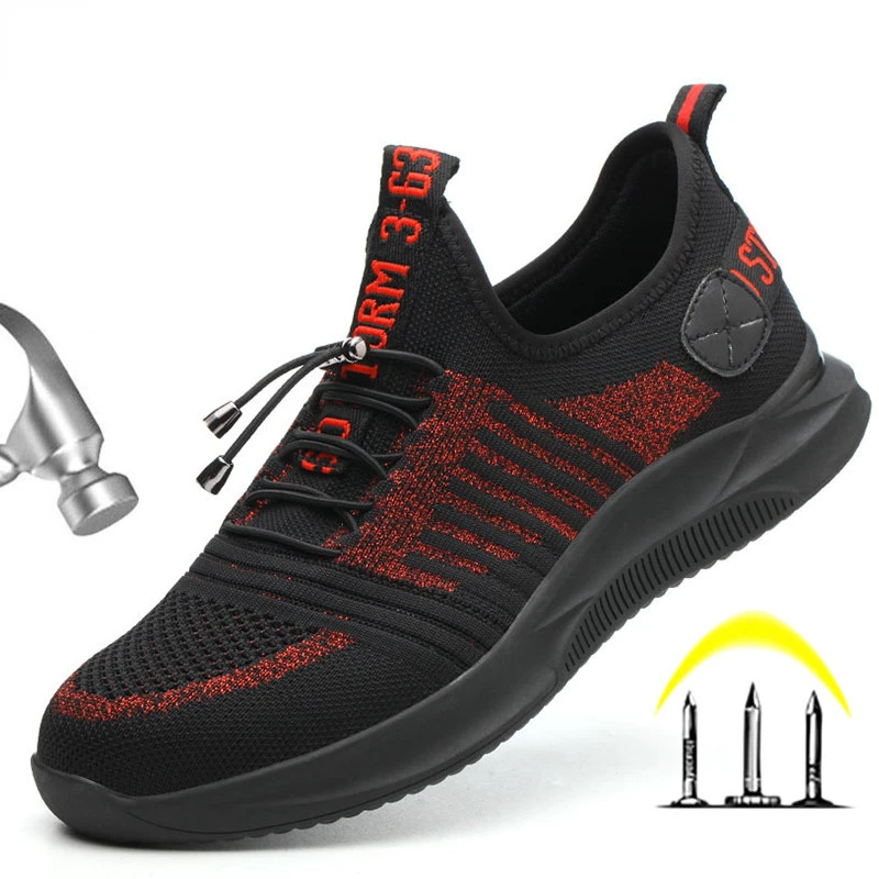

Work Shoes Men Construction Shoes Male Safety Boots For Men Work Sneakers Steel Toe Safety Shoes Anti-Smashing Work Boots Light