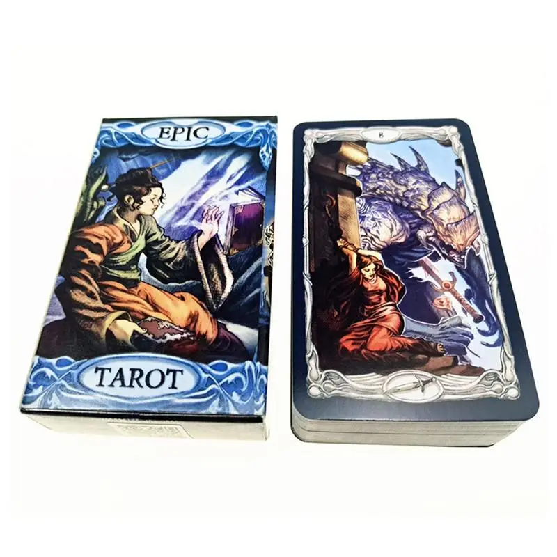 

Oracle Card Party Game Epic Tarot Fate Card Game for All Skill Levels Mysterious Divination Deck Tarot Card 78pcs Full English