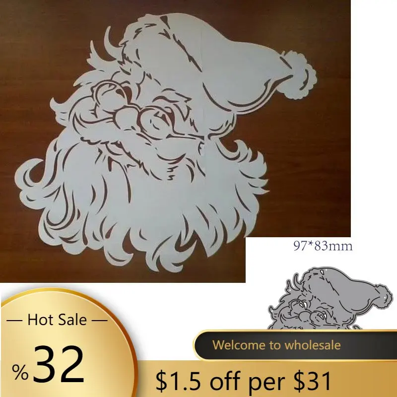 

Crazyclown Christmas Santa Claus Metal Cutting Dies DIY Cards Stencils Photo Album Embossing Paper Mold Crafts