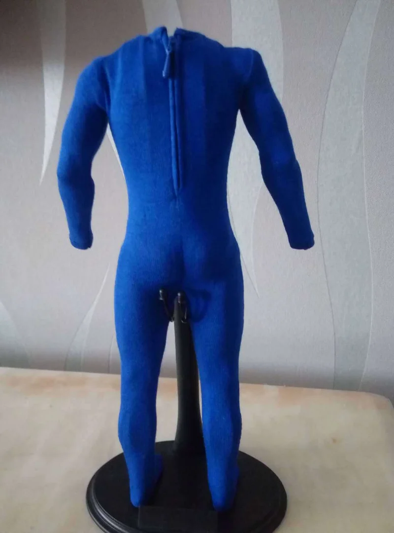 

1/6th Figure Accessory Blue One Piece Stretch Tights Clothes Model for 12" Male
