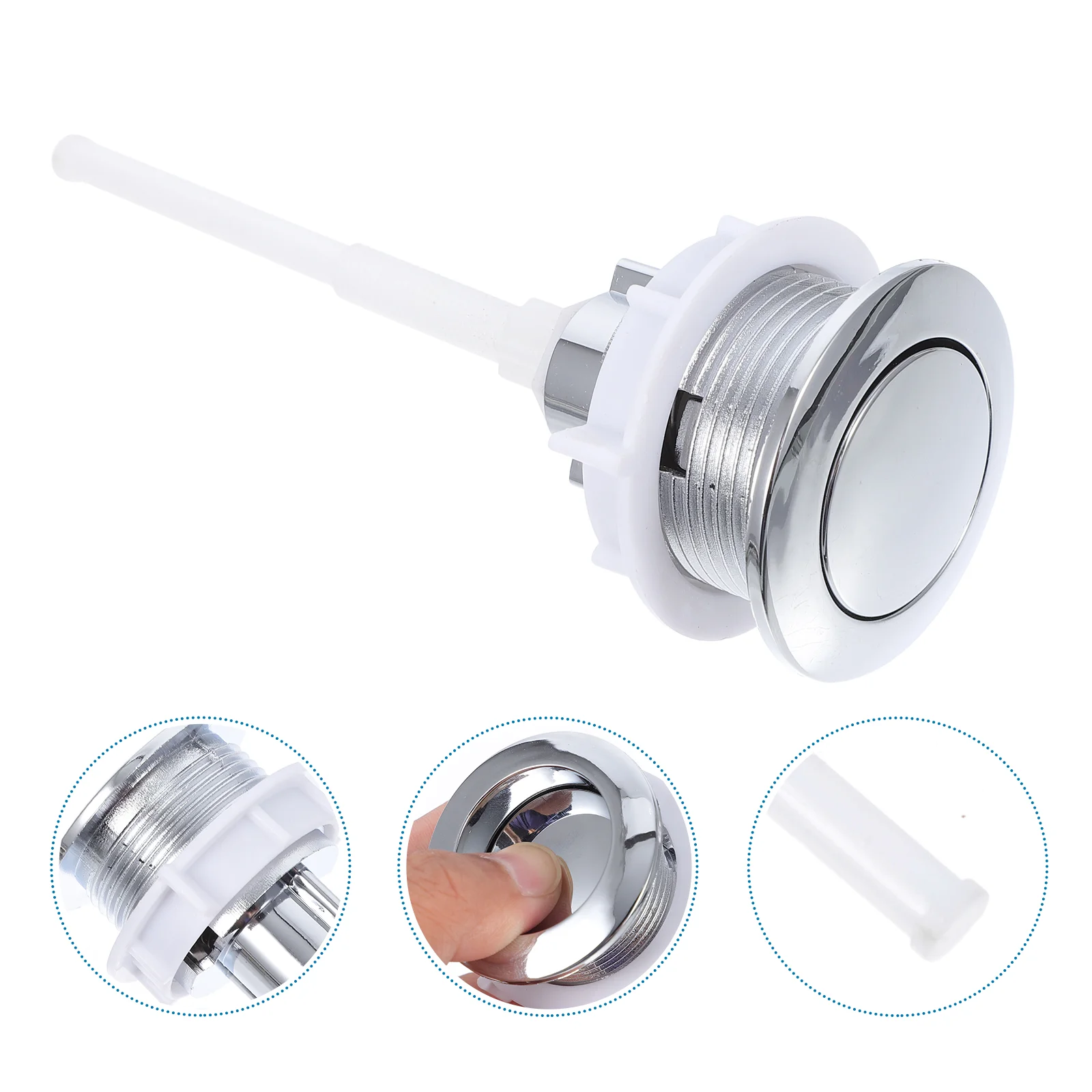 

Suite Toilet Button Sink Accessories Automatic Flusher Abs Tank Push Buttons Replacement