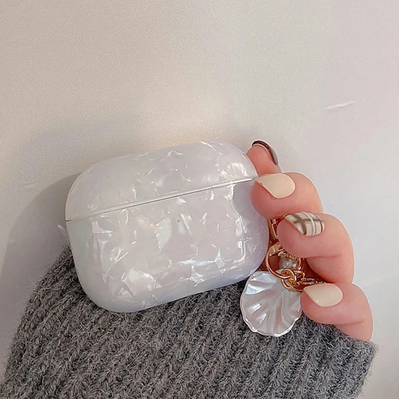 Защитный чехол для Bluetooth-гарнитуры Dreamy Pearl Shell, мягкий чехол с брелком для AirPods 4 3 2 1, чехол для беспроводных наушников (art.: 3920cc000fc18) - 3920cc000fc18