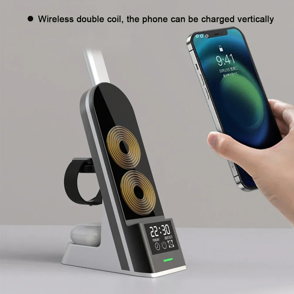 Светодиодная настольная лампа с регулируемой яркостью беспроводное зарядное