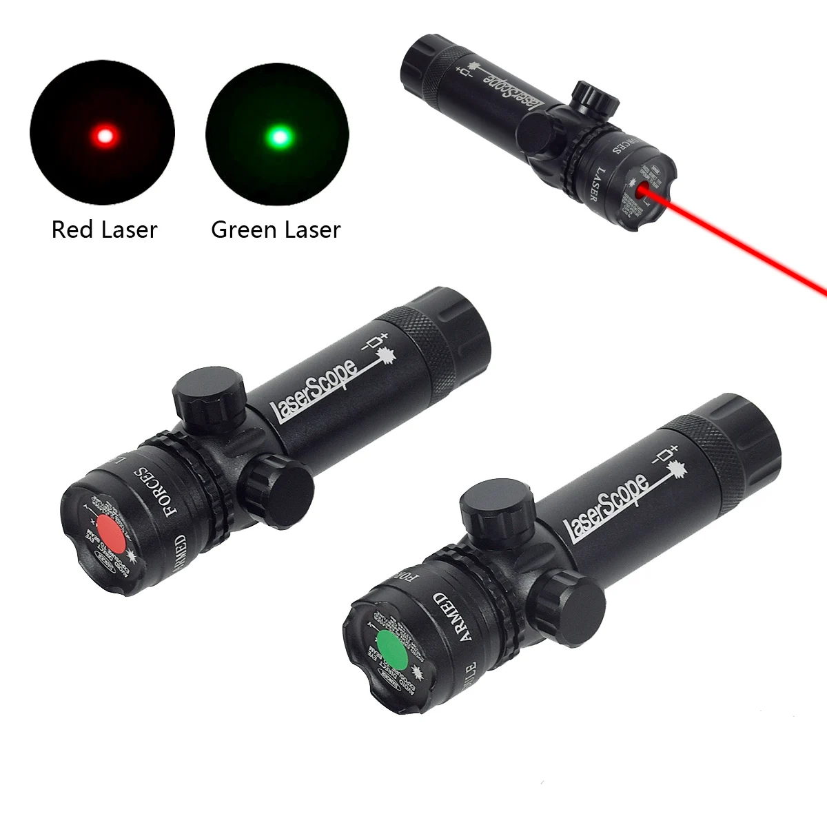 

Tactical Hunting Green Laser Dot Sight Adjustable 532nm Red Laser Pointer Rifle Gun Scope Rail Barrel Pressure Switch Mount