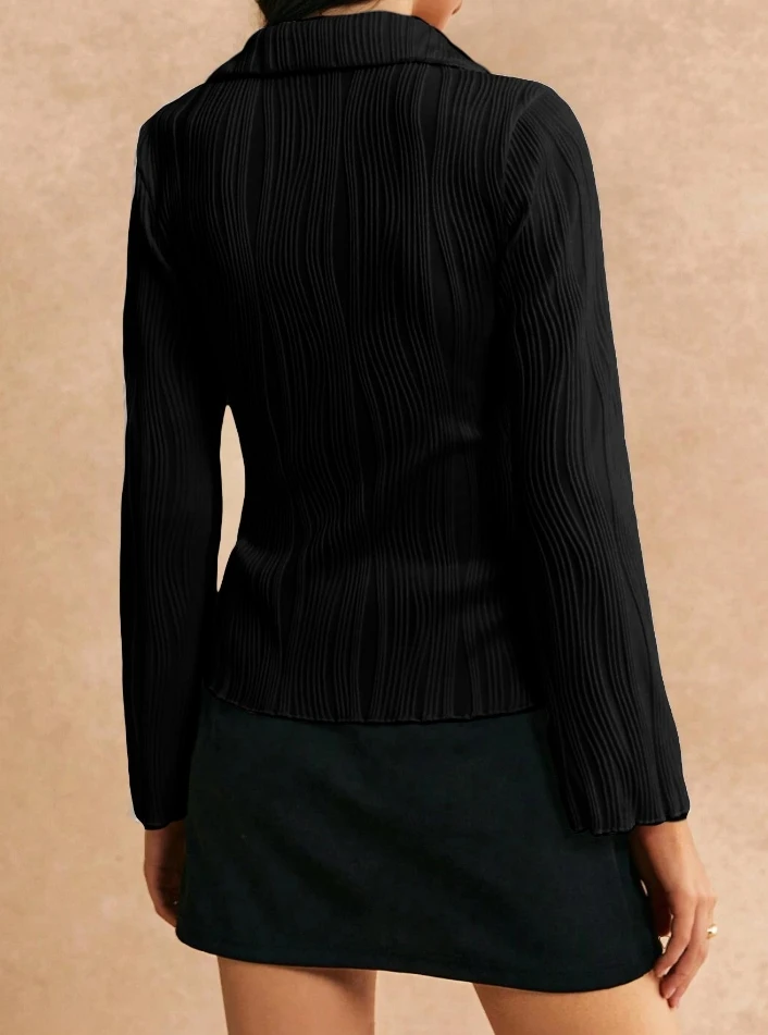 Женские блузки осень-зима 2024 новейшие однотонные облегающие футболки с откидным