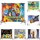 Фон для фотосъемки с изображением Пикачу для детской вечевечерние НКИ на день рождения тканевый милый мультяшный фон для фотосъемки декоративные принадлежности 125*80