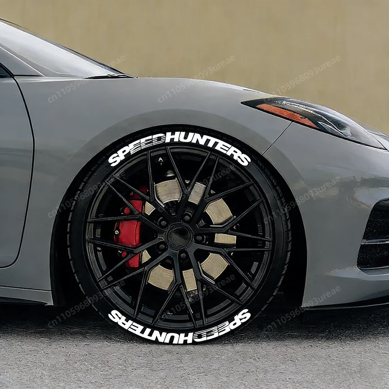 Фото Набор из 8 шт. наклеек SPEEDHUNTERS на колеса автомобиля, универсальные 3D-наклейки из ПВХ для тюнинга авто, декор для шин №5