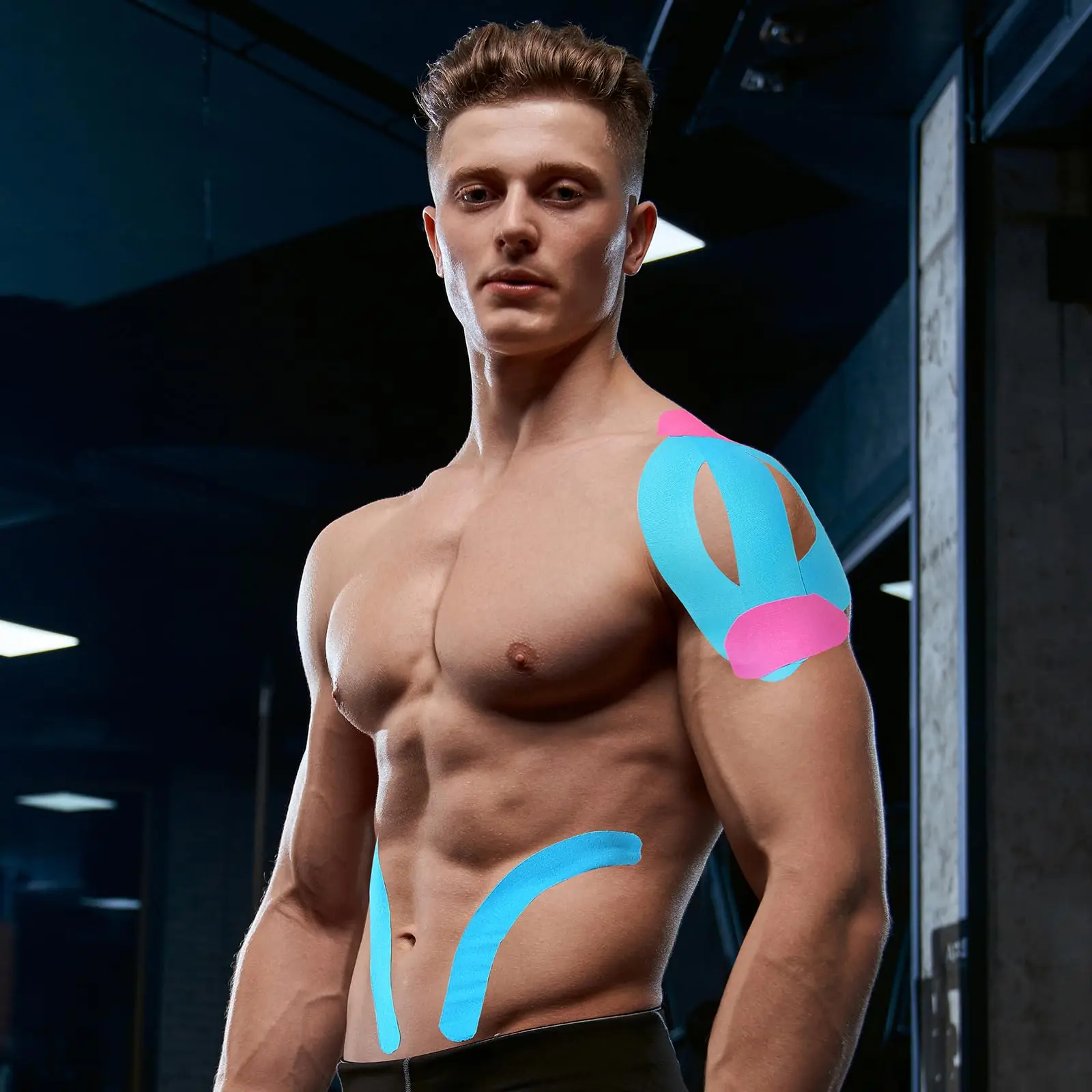 Нарезанная кинезиологическая лента 5 см * м эластичный наколенник для снятия боли