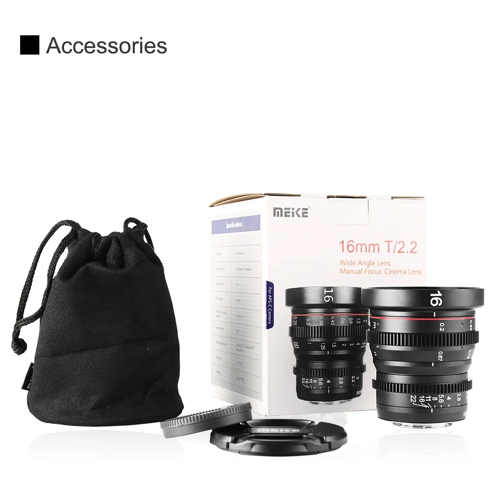 

Meike 16mm T2.2 Manual Focus Aspherical Portrait Cine Lens For Mount Olympus Panasonic Lumix MFT, M4/3 G9 GH1 GH2 GH3 G6 E-P5