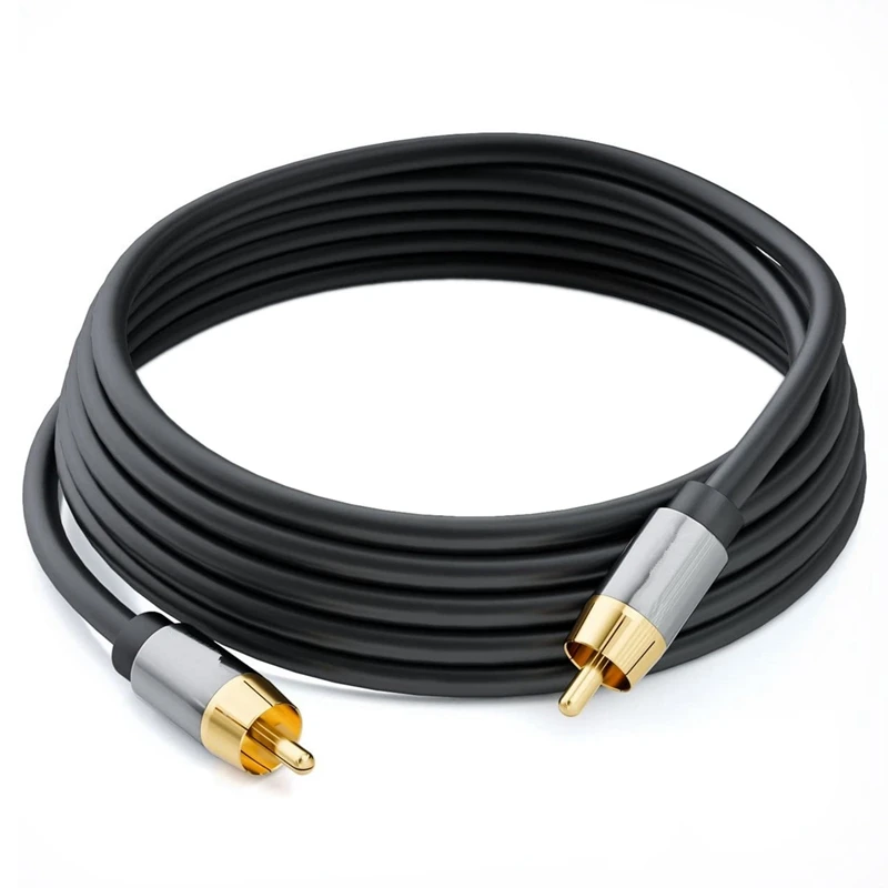 

Fever HIFI Digital Audio Coaxial Cable Coaxial 75 Ohm Subwoofer Line SPDIF Line Lotus Line 9.84Ft