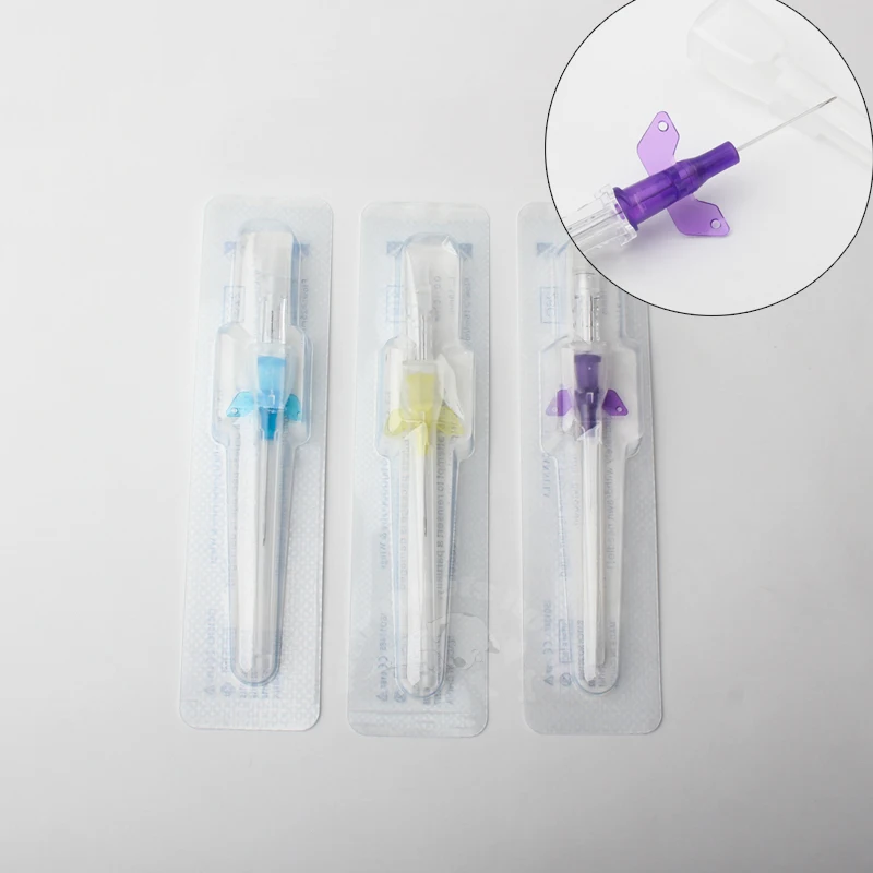 Disposable Butterfly Type IV Cannula Intravenous Injection Catheter with Wings 22G 24G 26G Veterinary Small Winged IV Cannula
