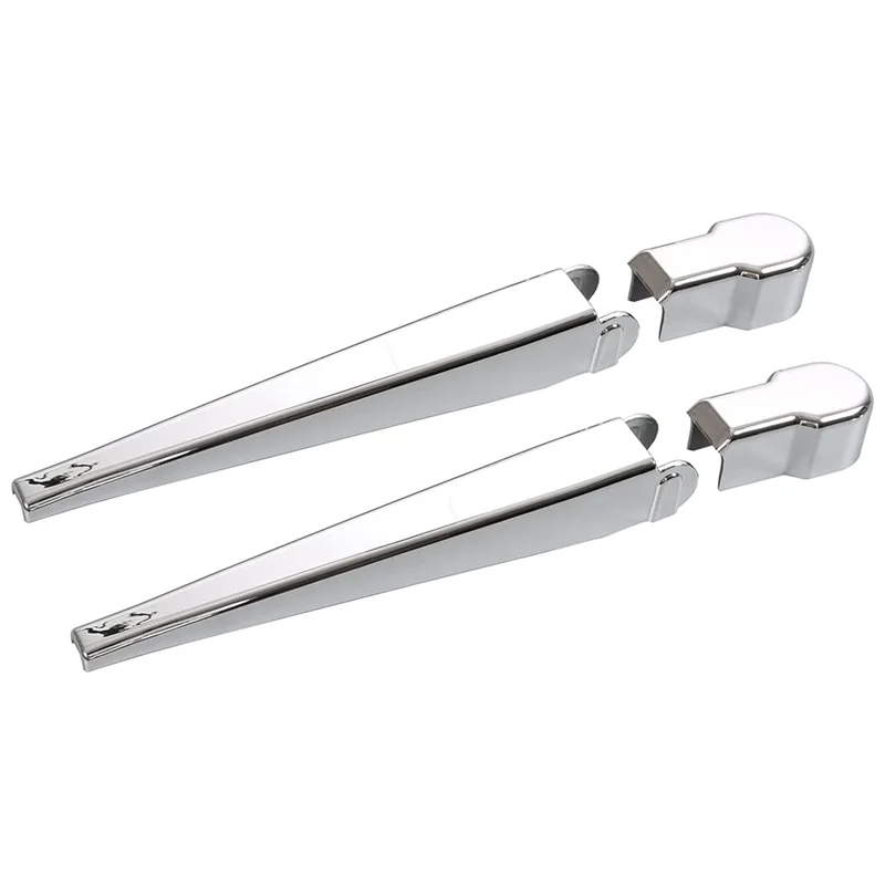 

Front Window Windshield Wiper Arm & Blade Decoration Cover Trim for Wrangler JK 2007-2017 Accessories (Silver)