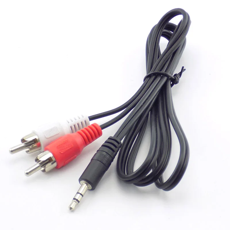 

3.5mm Jack Mini Plug to 2 Male Rca Stereo Phono Audio Speaker Adapter Splitter Extension cord AUX Cable connectors