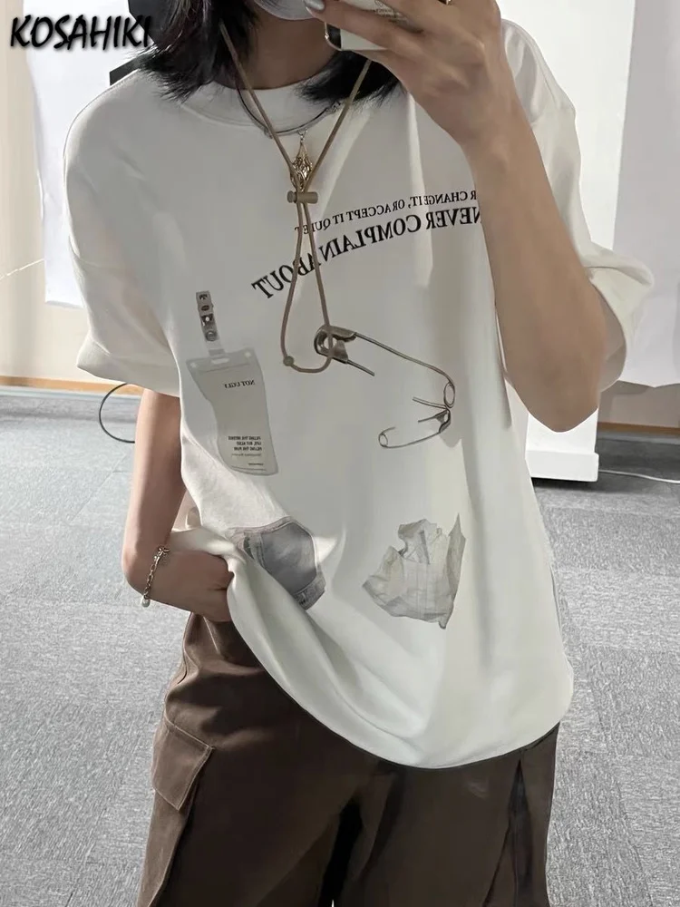 

Y2K Clothes Letter Graphic Fairy Grunge Summer Streetwear Harajuku Goth Short Sleeve T-shirts Emo Aesthetic Tee Shirts