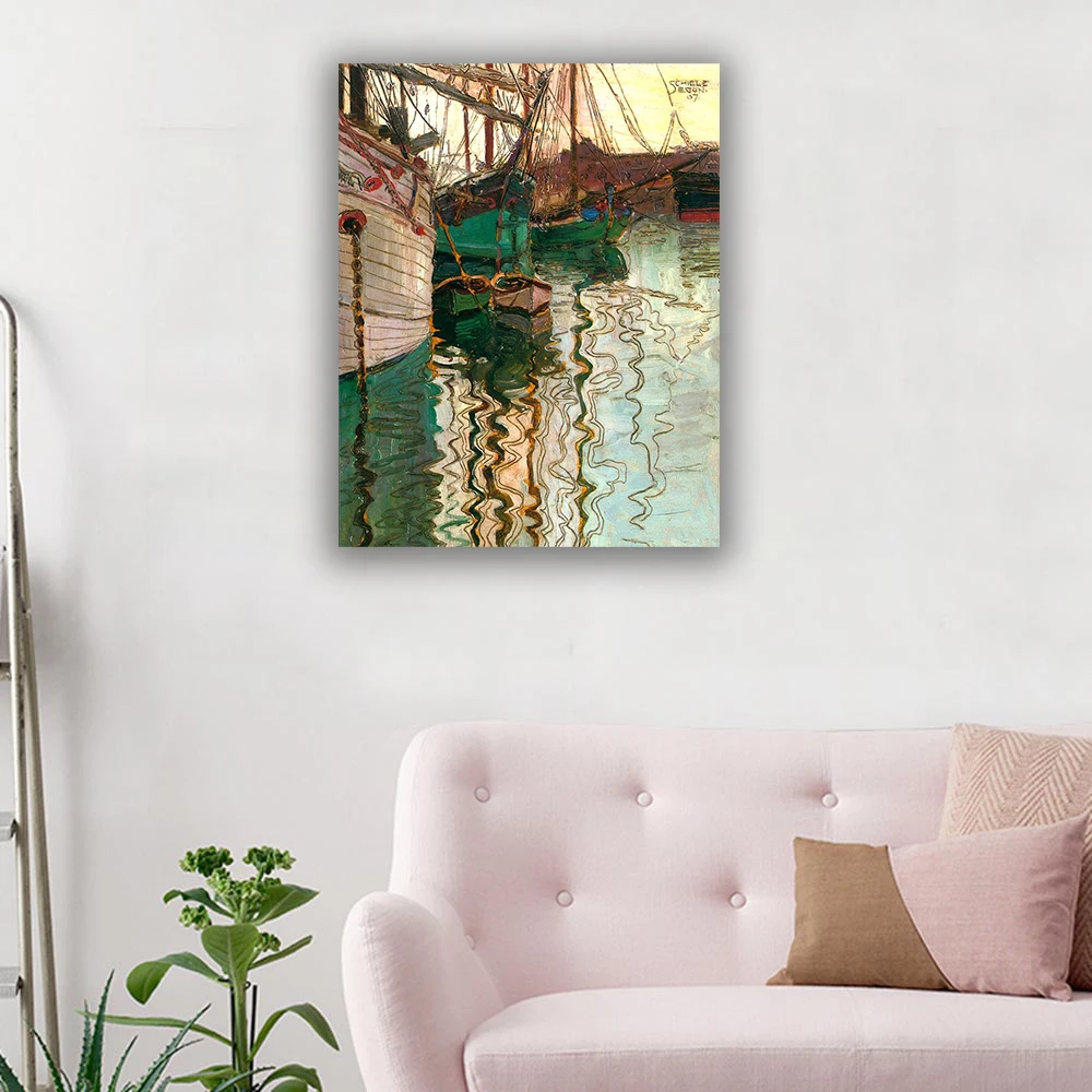 Egon Schiele гавань Триест холст искусственные репродукции постер для украшения дома