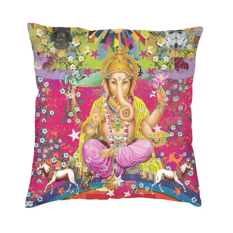 

Современная Ганеша, индуистский Бог, искусственный слон, богиня, декоративная подушка для гостиной, искусственная подушка