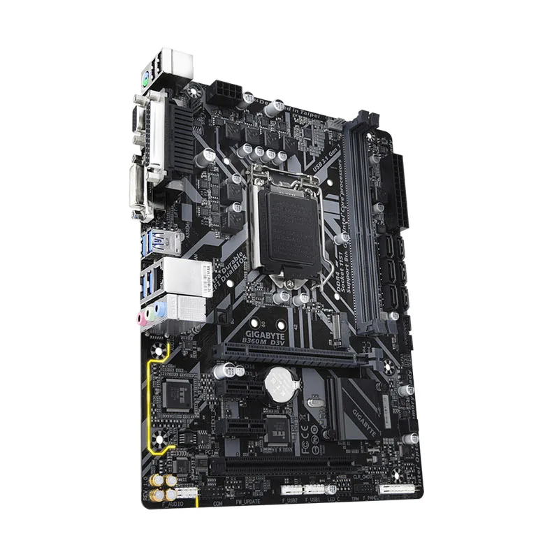 Материнская плата LGA 1151 Gigabyte B360M D3V Intel Core i7/i5/i3//Pentium/Celeron 6SATAll PCI-E 3 0 B360 материнская DDR4