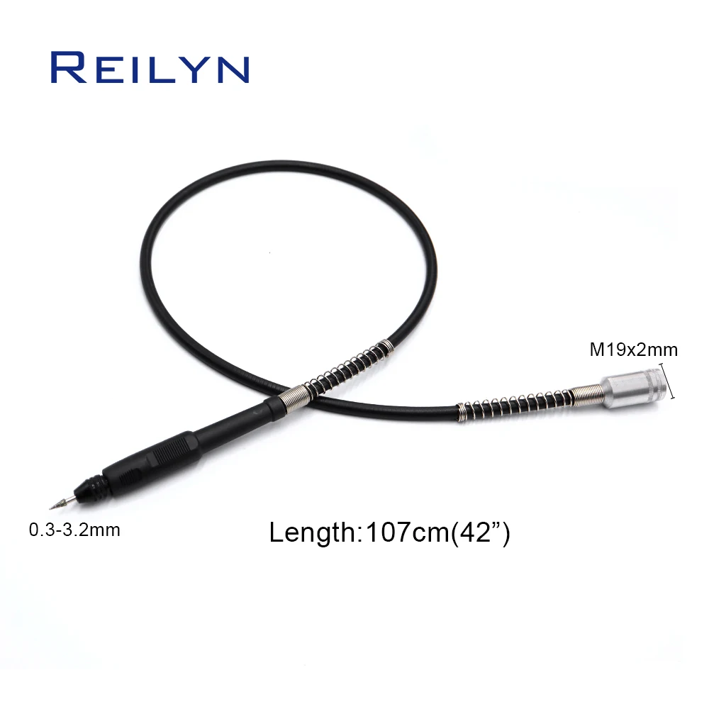 Гибкий вал m19x2 мм Размер интерфейса для вращающихся инструментов Dremel шлифовальный станок электроинструмент аксессуар с патроном m8x0, 75 мм